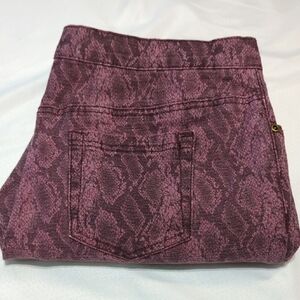 DG2 by Diane Gilman Purple Snake Print Jeggings